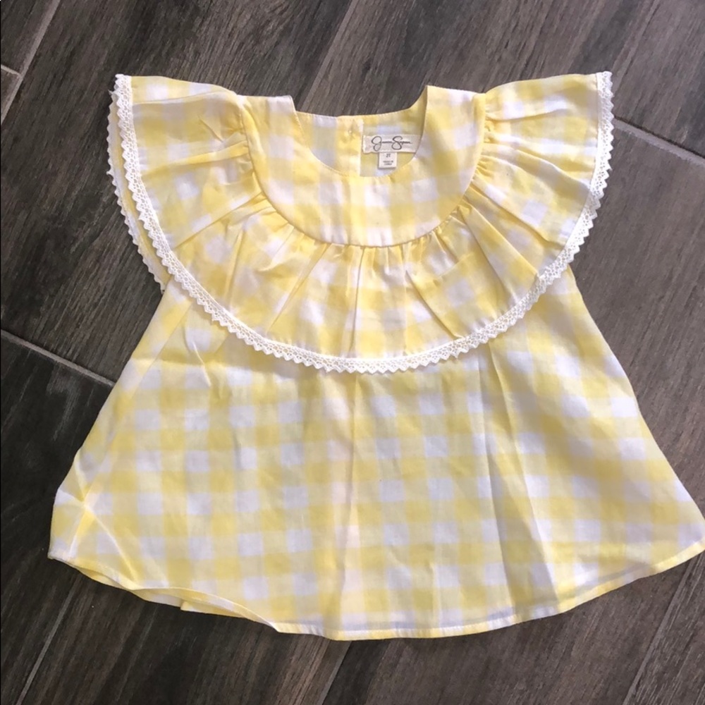 Yellow plaid top 2T Jessica Simpson